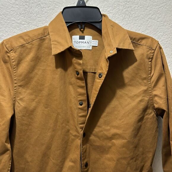 TOPMAN Causal Buttondown Tan Drawstring Bottom XXS - Picture 2 of 11